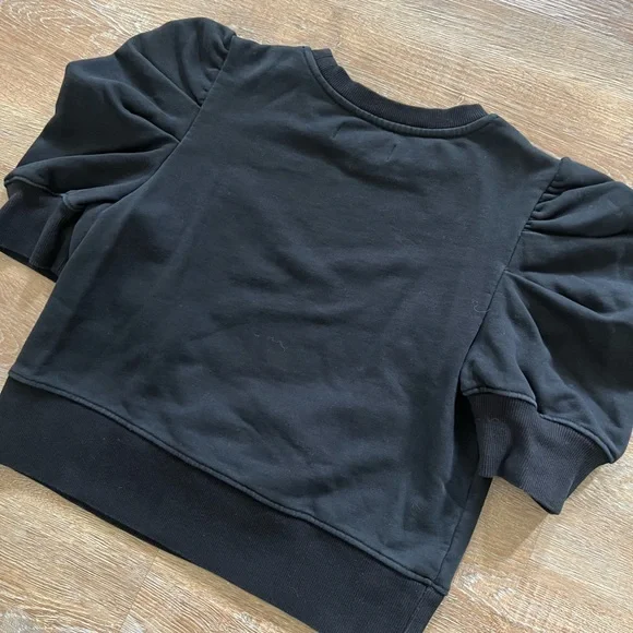 Soldout.nyc Organic Cotton Puff Sleeve Sweatshirt | Black | Womens Medium - Picture 15 of 15